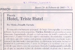 Poesía : hotel triste hotel