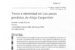 Texto e identidad en Los pasos perdidos de Alejo Carpentier