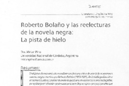 Roberto Bolaño y las reelecturas de la novela negra
