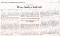 Recordando a Gabriela