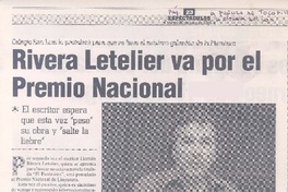 Colegio San Luis lo postulará para que se lleve el máximo galardón de la literatura : Rivera Letelier va por el Premio Nacional