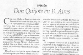 Don Quijote en B. Aires