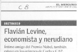 Flavián Levine, economista y nerudiano