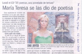 María Teresa se las dio de poetisa (entrevista)