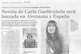Novela de Carla Guelfenbein será lanzada en Alemania y España