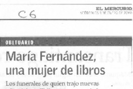 María Fernández, una mujer de libros