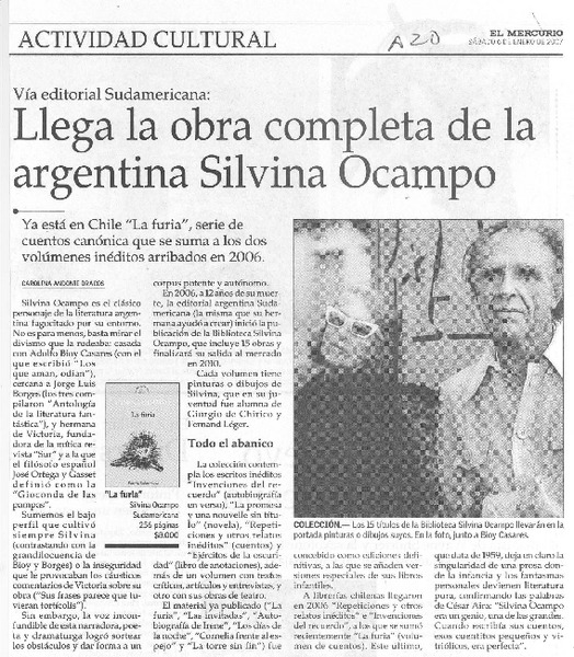 Llega la obra completa de la argentina Silvina Ocampo