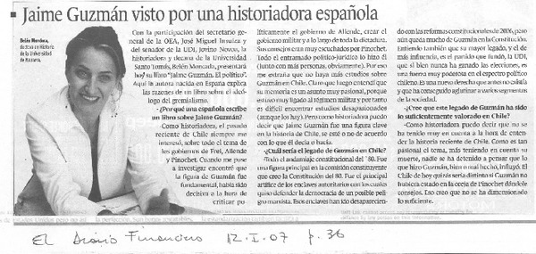 Jaime Guzmán visto por una historiadora española