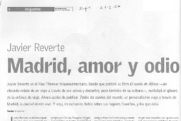 Madrid, amor y odio
