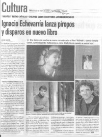 Ignacio Echeverría lanza piropos y disparos en nuevo libro