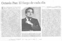 Octavio Paz: El fuego de cada día