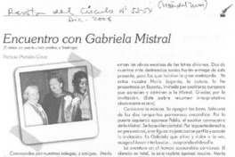 Encuentro con Gabriela Mistral