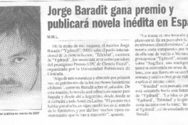 Jorge Baradit gana premio y publicará novela inédita en España