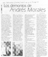 Los demonios de Andrés Morales