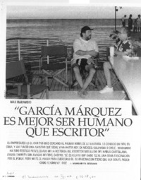 "García Márquez es mejor ser humano que escritor"
