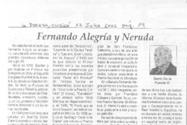 Fernando Alegría y Neruda