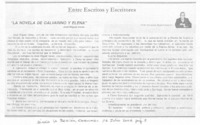 "La novela de Galvarino y Elena
