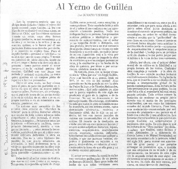 Al yerno de Guillén