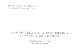 La mujer modélica en la novela española ilustrada: Pedro Montengón
