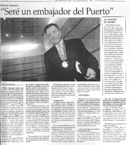 "Seré un embajador del puerto" (entrevista)