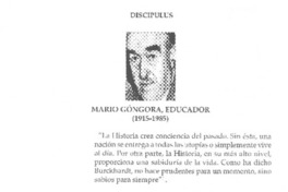 Mario Góngora, Educador (1915-1985)
