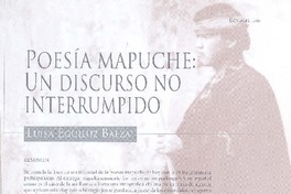 Poesía mapuche: un discurso no interrumpido