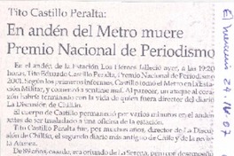 En andén del Metro muere Premio Nacional de Periodismo