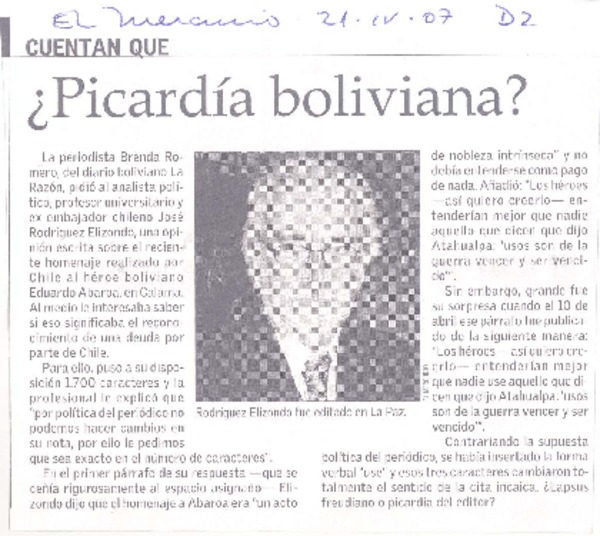 ¿Picardía boliviana?