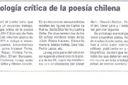 Antología crítica de la poesía chilena