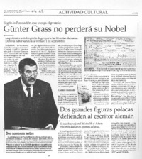 Günter Grass no perderá su Nobel