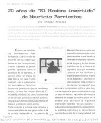 20 años de "El Hombre invertido" de Mauricio Barrientos