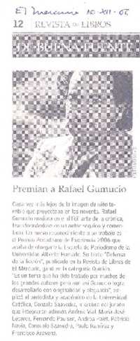 Premian a Rafael Gumucio
