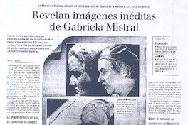 Revelan imágenes inéditas de Gabriela Mistral