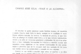 Camilo José Cela: "Viaje a la Alcarria"