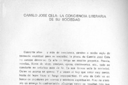 Camilo José Cela: La conciencia literaria de su sociedad