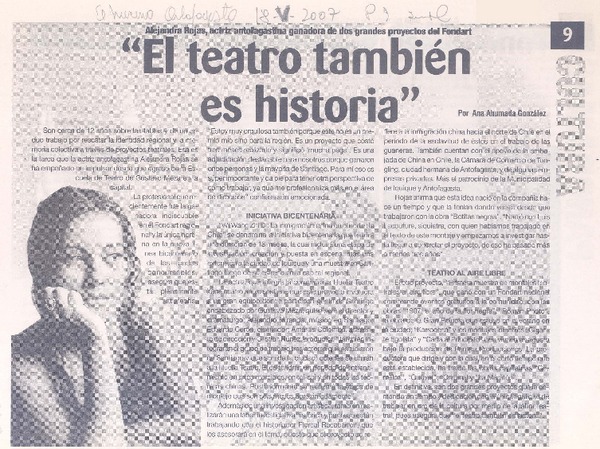 "El teatro tambien es historia"