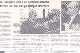 Murió Premio Nacional Enrique Campos Menéndez