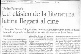 Un clásico de la literatura latina llegará al cine
