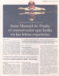 Juan Manuel de Prada, el conservador que brilla en las letras españoleas