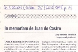 In memoriam de Juan de Castro