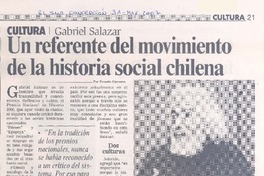 Un referente del movimeinto de la historia social chilena