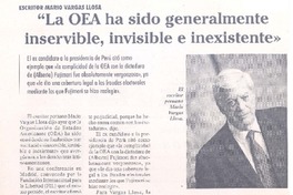"La OEA ha sido generalmente inservible, invisible e inexistente"