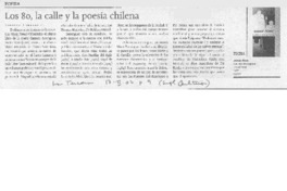 Los 80, la calle y la poesía chilena