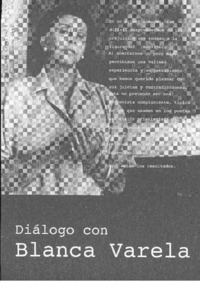 Diálogo con Blanca Varela (entrevista)