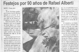 Festejos por 90 años de Rafael Alberti