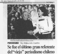 Se fue el último gran referente del "viejo" periodismo chileno