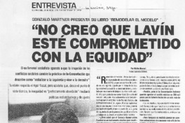 "No creo que Lavín esté comprometido con la equidad" (entrevista)