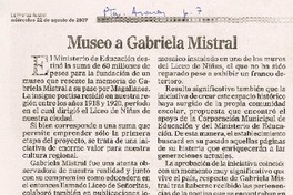 Museo a Gabriela Mistral