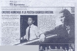 Emotivo homenaje a la poetisa Gabriela Mistral