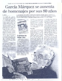 García Márquez se ausenta de homenajes por sus 80 años